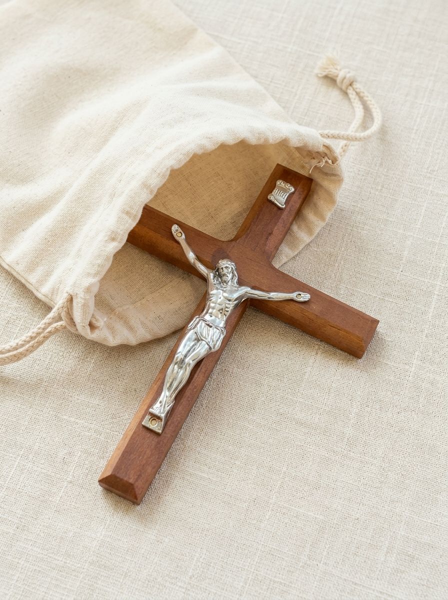 Small Dark Wood Crucifix — photo 3 of 6