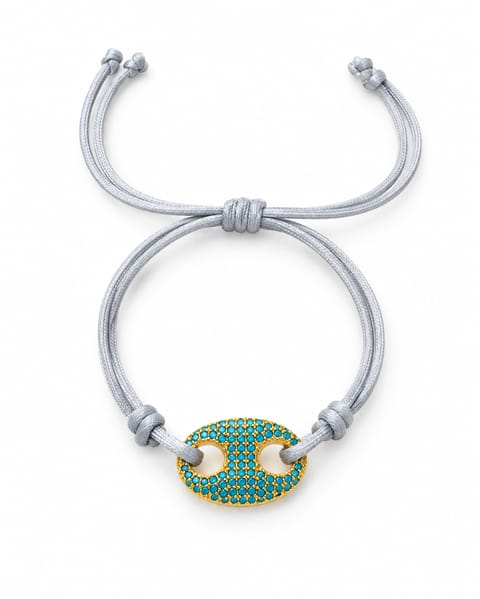 Adjustable Gray Cord Bracelet