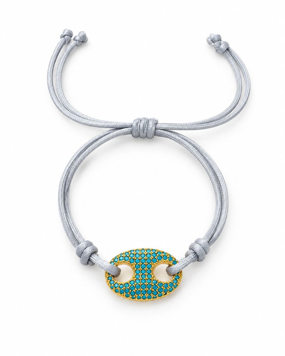 Adjustable Gray Cord Bracelet