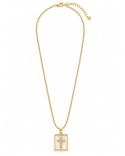Mother of Pearl Cross Chain