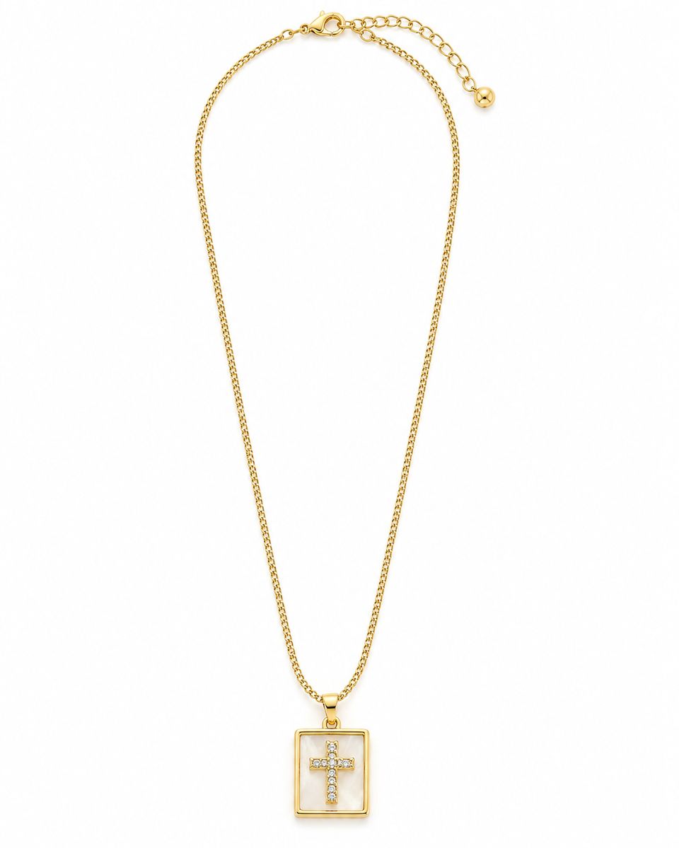 Mother of Pearl Cross Chain