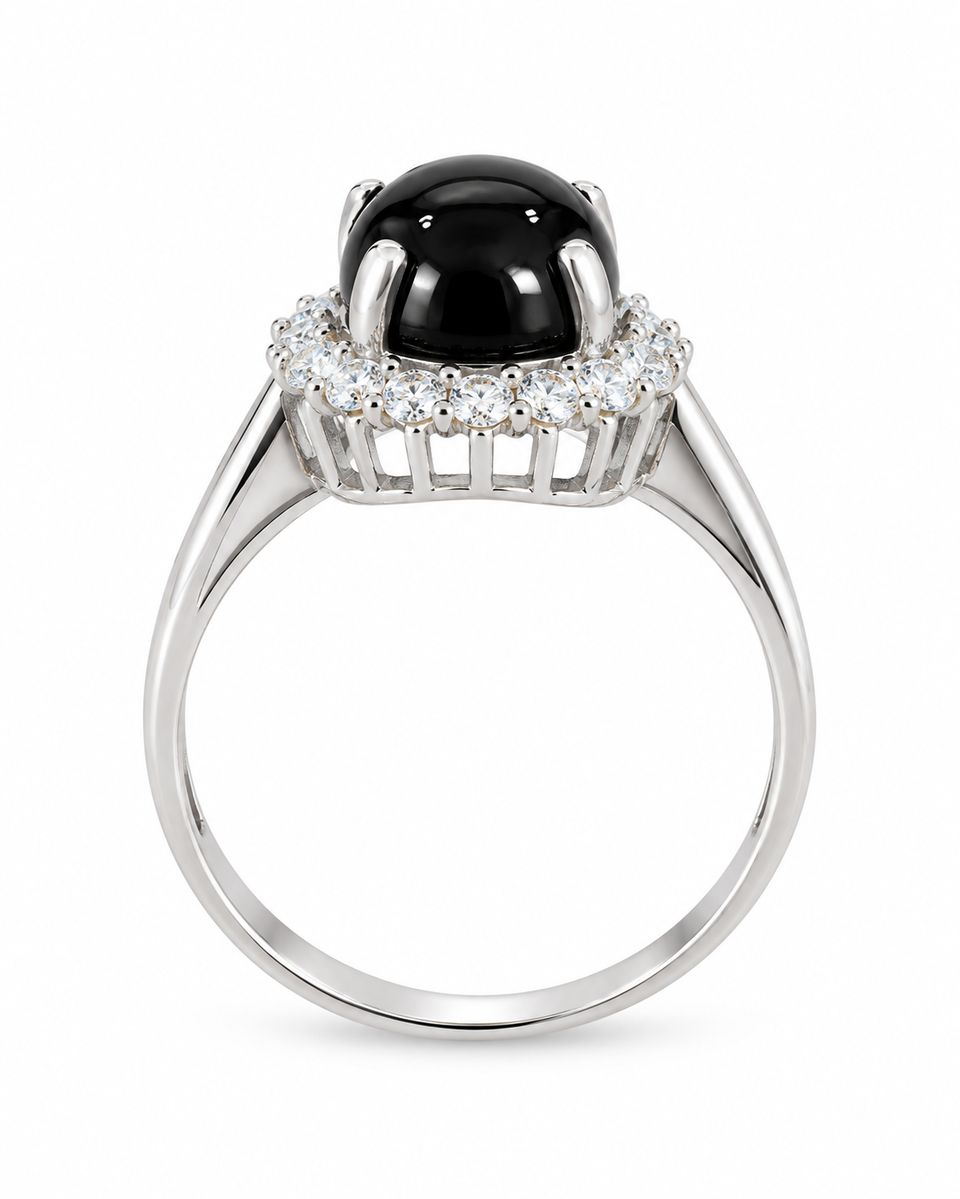 Sterling Silver Black Zirconia Ring — photo 2 of 2