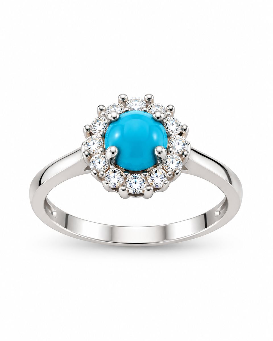 Sterling Silver Turquoise Stone Ring — photo 1 of 2