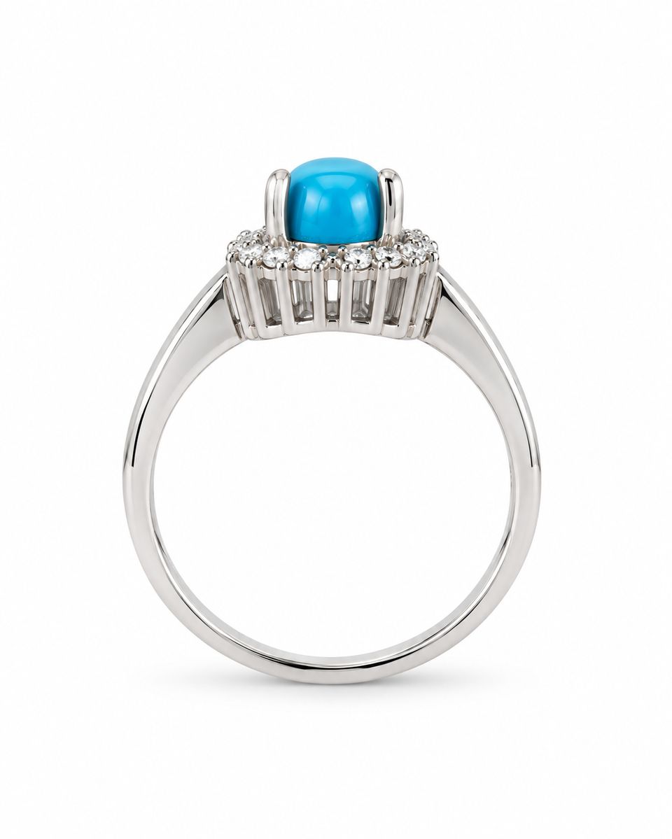 Sterling Silver Turquoise Stone Ring — photo 2 of 2