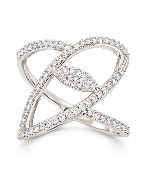 Sterling Silver Zirconia Statement Ring