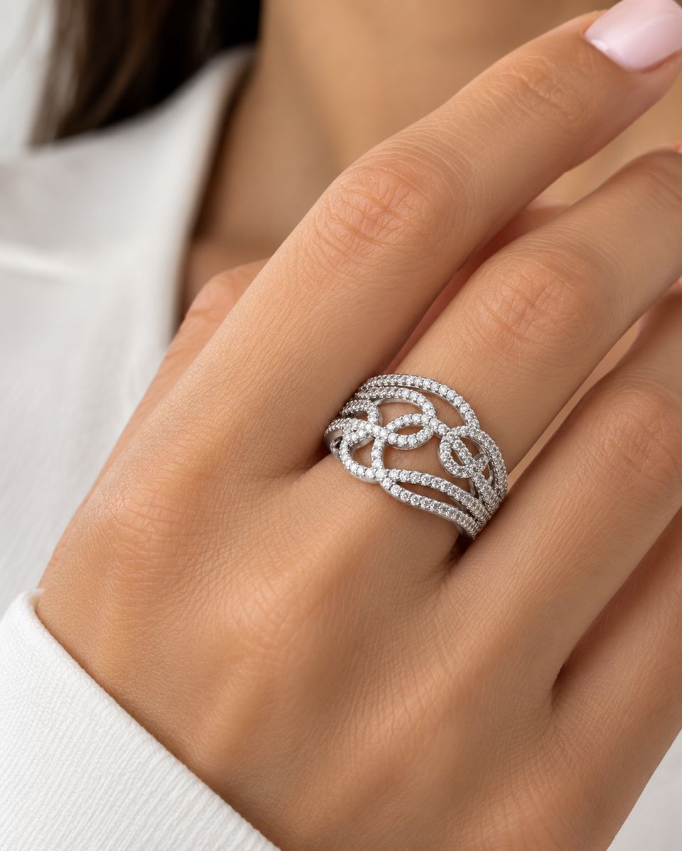 Sterling Silver Zirconia Ring — photo 2 of 2