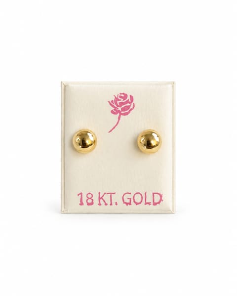 Aretes Italianos de Oro 18k con Cierre Push Back