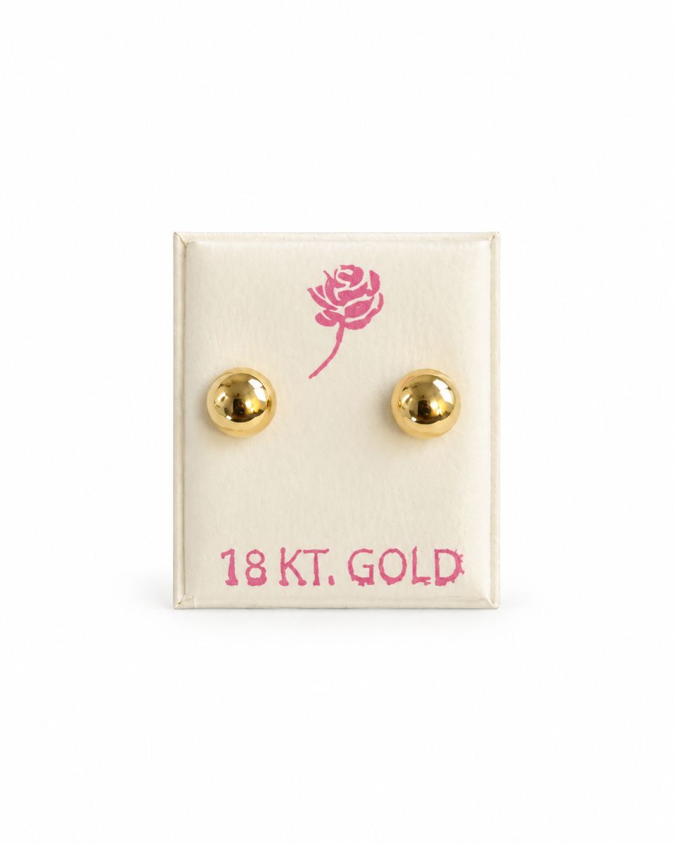 Italian 18K Gold Push Back Earrings