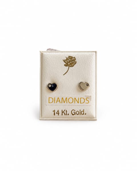 Aretes Italianos de Oro Blanco de 14k con Rosca