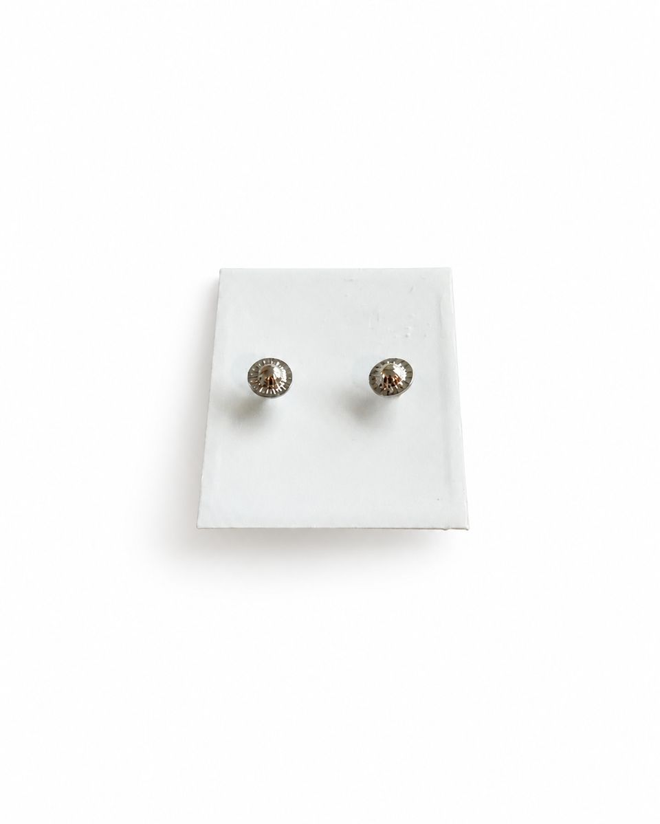 Italian 14K White Gold Screw-Back Earrings — photo 2 of 2
