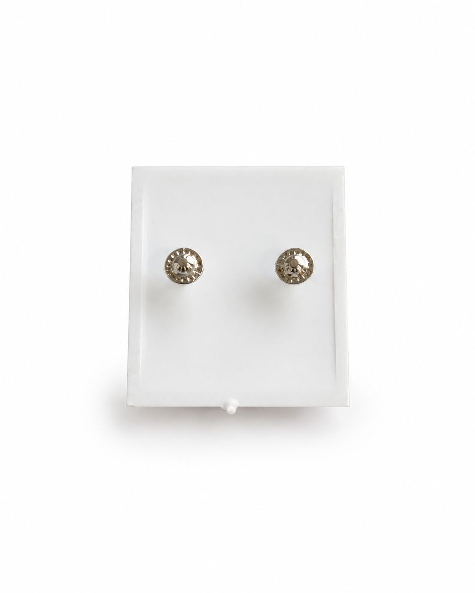 Italian White Gold Diamond Earrings — photo 3 of 3