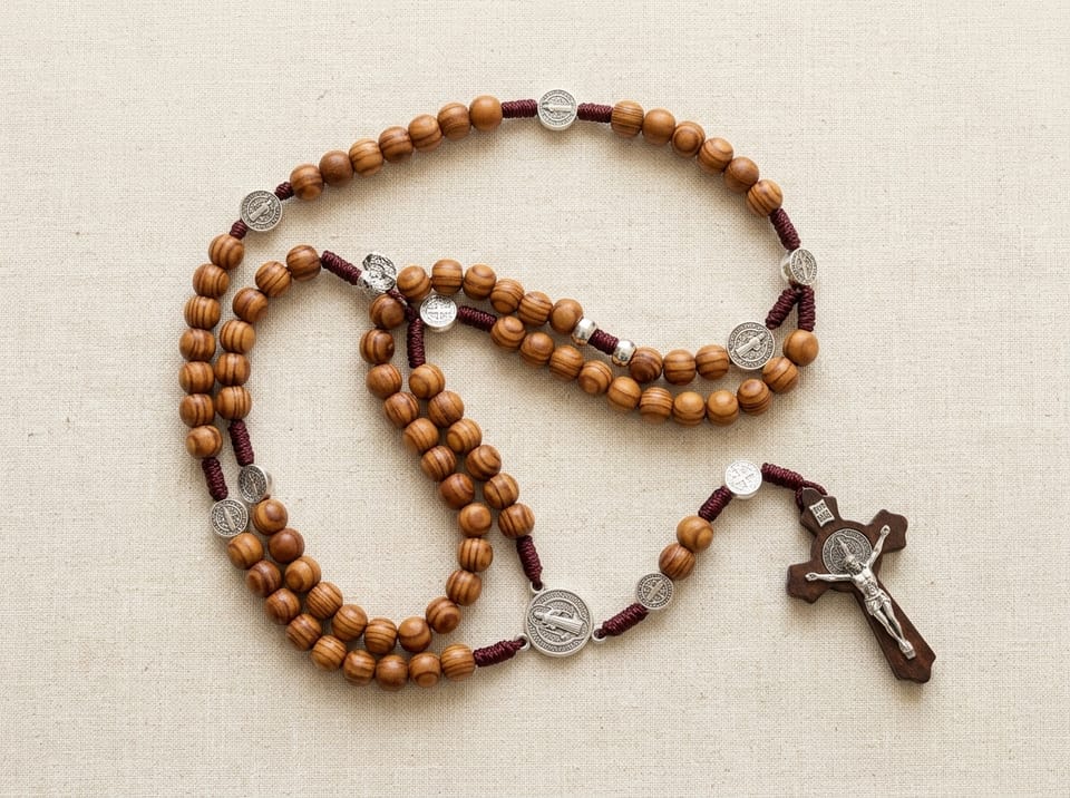 Wood Rosary Necklace — photo 2 of 6