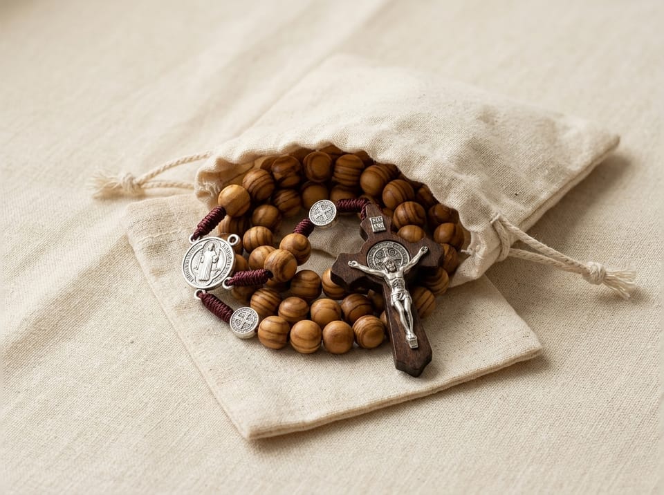 Wood Rosary Necklace — photo 3 of 6