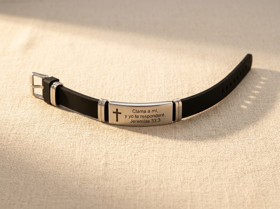 Jeremiah 33:3 Silicone & Steel Bracelet — photo 1 of 9