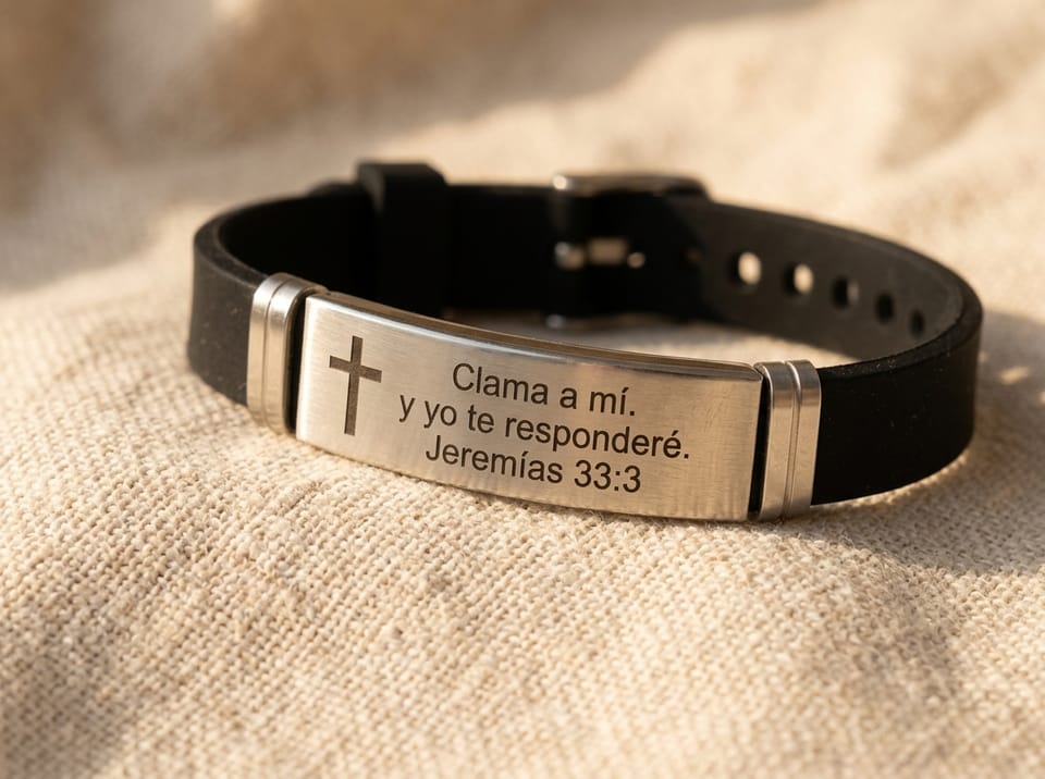 Jeremiah 33:3 Silicone & Steel Bracelet — photo 2 of 9