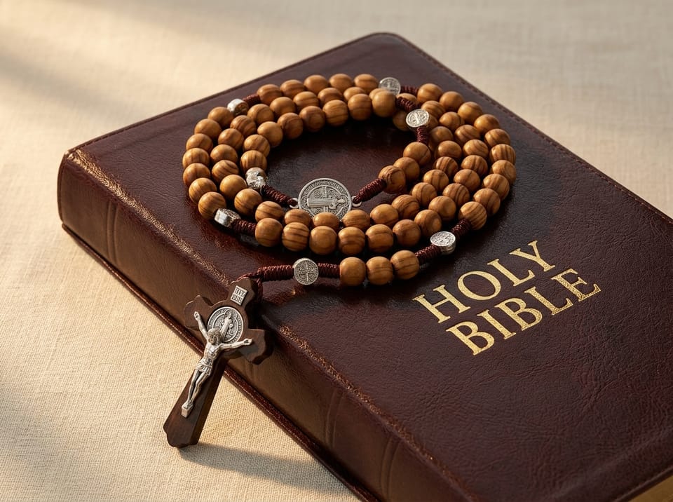 Wood Rosary Necklace — photo 4 of 6