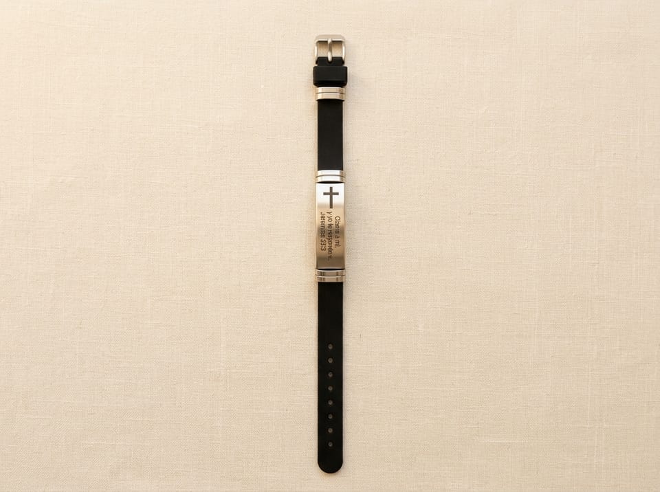 Jeremiah 33:3 Silicone & Steel Bracelet — photo 3 of 9