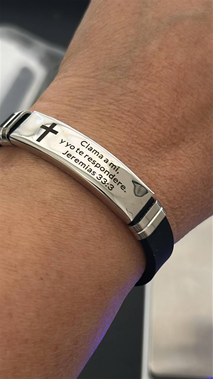 Jeremiah 33:3 Silicone & Steel Bracelet — photo 9 of 9