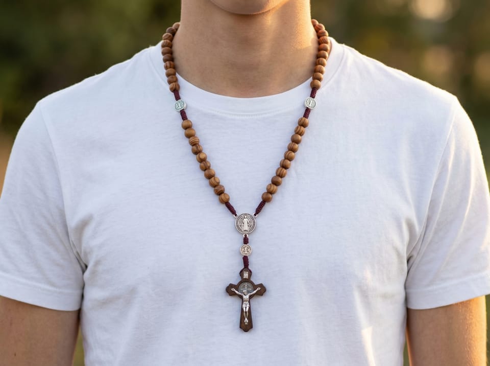 Wood Rosary Necklace — photo 5 of 6